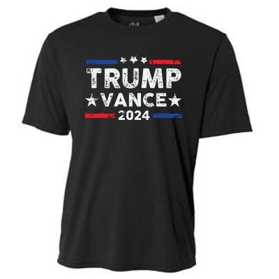 Trump Vance 2024 Us Flag Vintage Election President 2024 Cooling Performance Crew T-Shirt