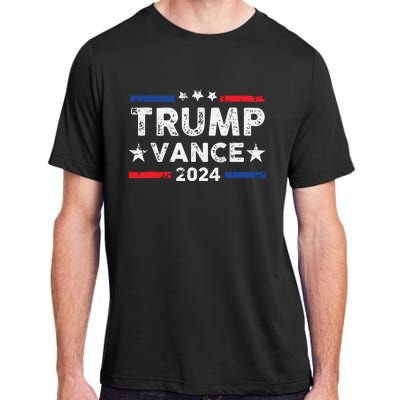 Trump Vance 2024 Us Flag Vintage Election President 2024 Adult ChromaSoft Performance T-Shirt