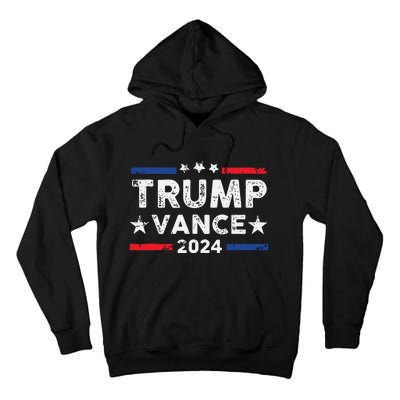 Trump Vance 2024 Us Flag Vintage Election President 2024 Tall Hoodie