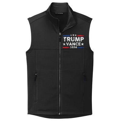 Trump Vance 2024 Us Flag Vintage Election President 2024 Collective Smooth Fleece Vest