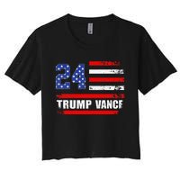 Trump Vance 2024 Donald Trump 2024 President J.D. Vance Jd Women's Crop Top Tee