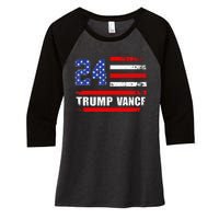 Trump Vance 2024 Donald Trump 2024 President J.D. Vance Jd Women's Tri-Blend 3/4-Sleeve Raglan Shirt