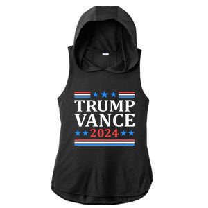 Trump Vance 2024 For President Vp Usa Election Patriotic Ladies PosiCharge Tri-Blend Wicking Draft Hoodie Tank