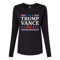 Trump Vance 2024 For President Vp Usa Election Patriotic Womens Cotton Relaxed Long Sleeve T-Shirt