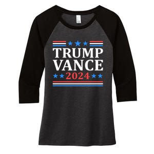 Trump Vance 2024 For President Vp Usa Election Patriotic Women's Tri-Blend 3/4-Sleeve Raglan Shirt