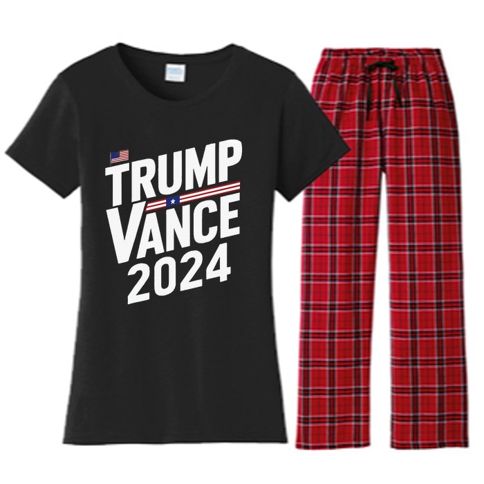 Trump Vance 2024 Election Donald Trump Jd Vance 2024 Women's Flannel Pajama Set