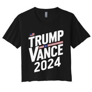 Trump Vance 2024 Election Donald Trump Jd Vance 2024 Women's Crop Top Tee