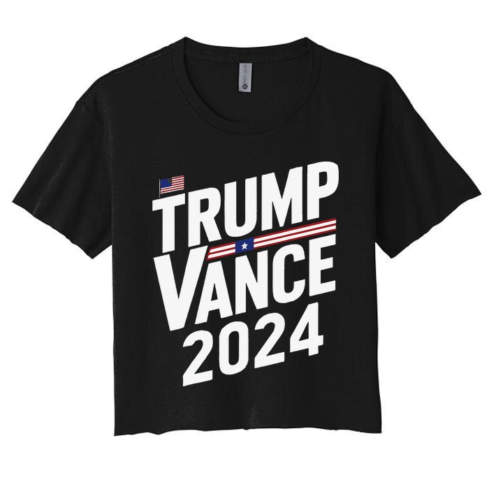 Trump Vance 2024 Election Donald Trump Jd Vance 2024 Women's Crop Top Tee