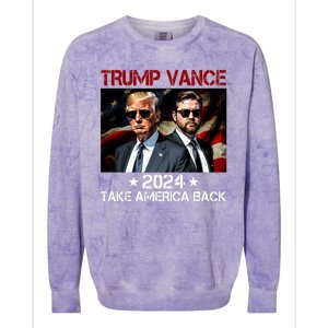 Trump Vance 2024 Take America Back Usa Election Colorblast Crewneck Sweatshirt