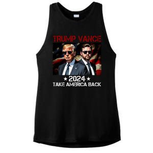 Trump Vance 2024 Take America Back Usa Election Ladies PosiCharge Tri-Blend Wicking Tank