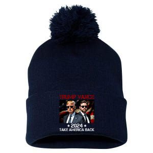 Trump Vance 2024 Take America Back Usa Election Pom Pom 12in Knit Beanie