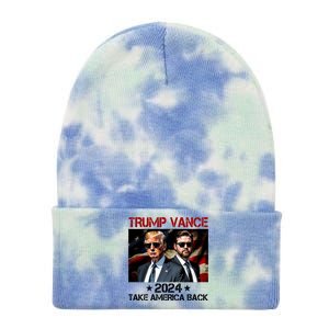 Trump Vance 2024 Take America Back Usa Election Tie Dye 12in Knit Beanie