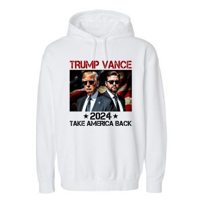 Trump Vance 2024 Take America Back Usa Election Garment-Dyed Fleece Hoodie