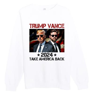 Trump Vance 2024 Take America Back Usa Election Premium Crewneck Sweatshirt