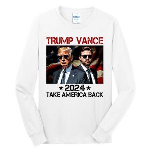 Trump Vance 2024 Take America Back Usa Election Tall Long Sleeve T-Shirt