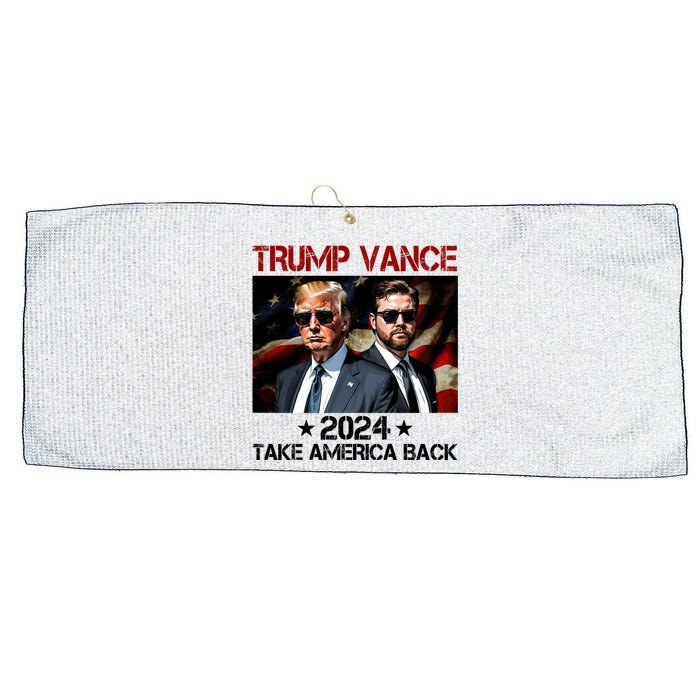 Trump Vance 2024 Take America Back Usa Election Large Microfiber Waffle Golf Towel