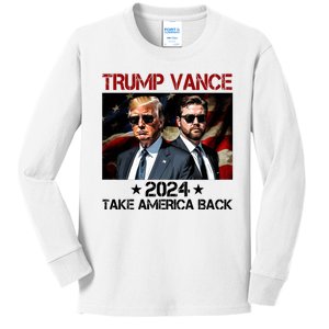 Trump Vance 2024 Take America Back Usa Election Kids Long Sleeve Shirt