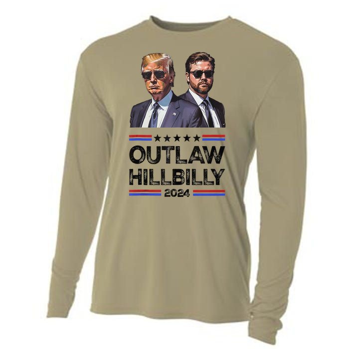 Trump Vance 2024 Outlaw Hillbilly Us Flag Vintage Elections Cooling Performance Long Sleeve Crew