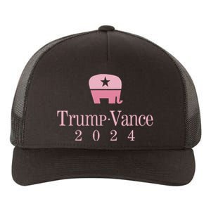 Trump Vance 2024 Pink_ Elephant Jd Vance Donald Trump Women Yupoong Adult 5-Panel Trucker Hat