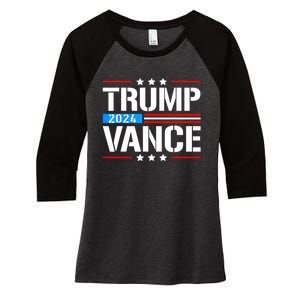 Trump Vance 2024 Women's Tri-Blend 3/4-Sleeve Raglan Shirt