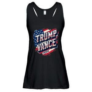 Trump Vance 2024 Retro Stripe Trump Jd Vance Ladies Essential Flowy Tank