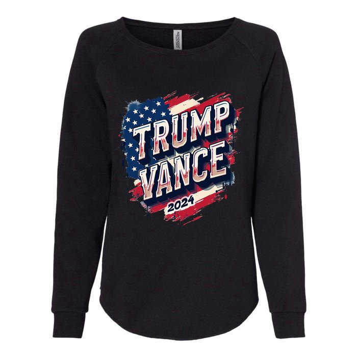 Trump Vance 2024 Retro Stripe Trump Jd Vance Womens California Wash Sweatshirt