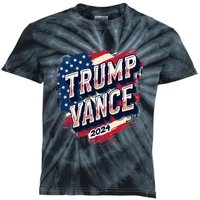 Trump Vance 2024 Retro Stripe Trump Jd Vance Kids Tie-Dye T-Shirt