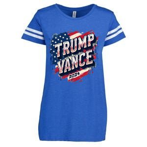 Trump Vance 2024 Retro Stripe Trump Jd Vance Enza Ladies Jersey Football T-Shirt