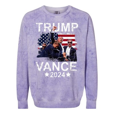 Trump Vance 2024 President Trump Supporter Re Election Colorblast Crewneck Sweatshirt