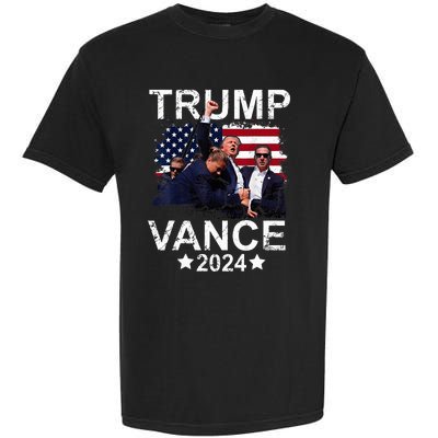 Trump Vance 2024 President Trump Supporter Re Election Garment-Dyed Heavyweight T-Shirt