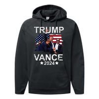 Trump Vance 2024 President Trump Supporter Re Election Performance Fleece Hoodie