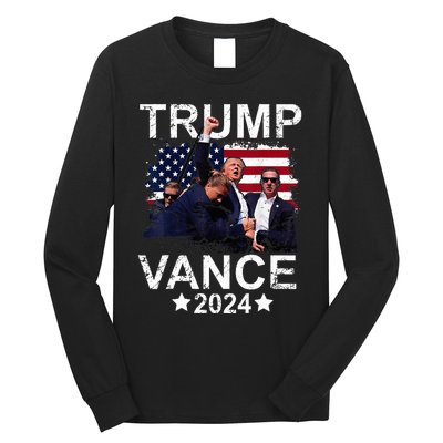 Trump Vance 2024 President Trump Supporter Re Election Long Sleeve Shirt