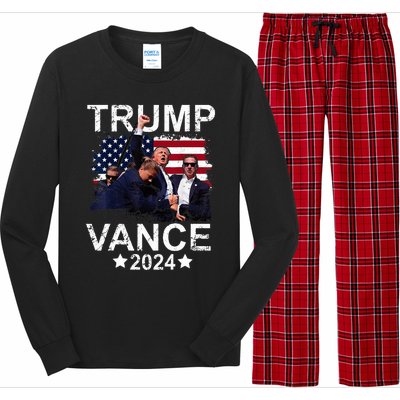 Trump Vance 2024 President Trump Supporter Re Election Long Sleeve Pajama Set