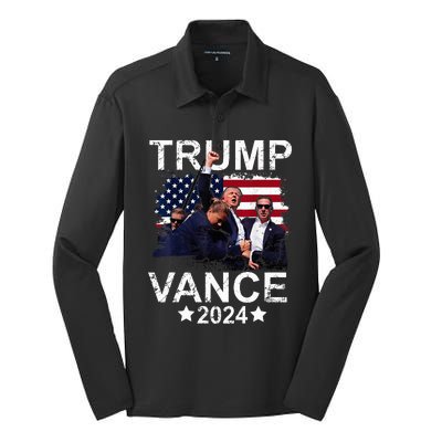 Trump Vance 2024 President Trump Supporter Re Election Silk Touch Performance Long Sleeve Polo