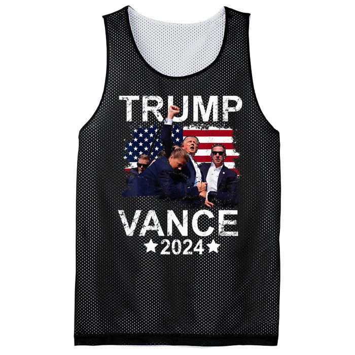 Trump Vance 2024 President Trump Supporter Re Election Mesh Reversible Basketball Jersey Tank