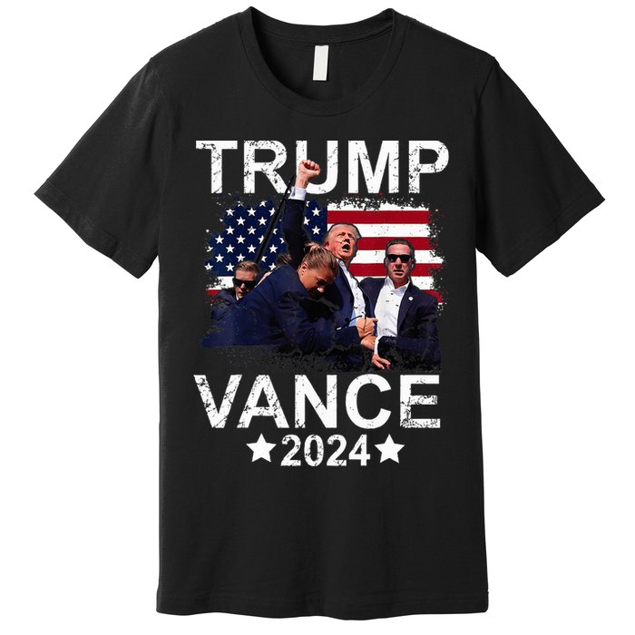 Trump Vance 2024 President Trump Supporter Re Election Premium T-Shirt