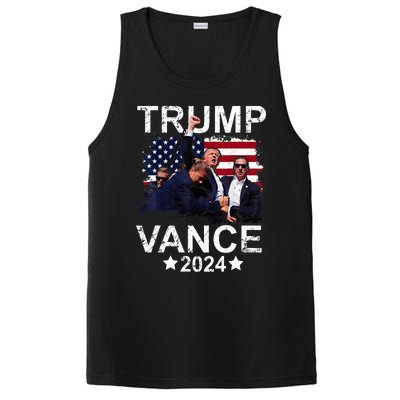 Trump Vance 2024 President Trump Supporter Re Election PosiCharge Competitor Tank