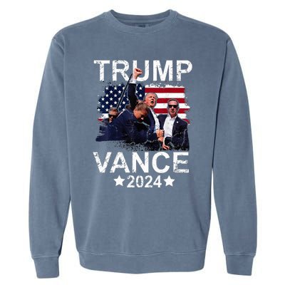 Trump Vance 2024 President Trump Supporter Re Election Garment-Dyed Sweatshirt