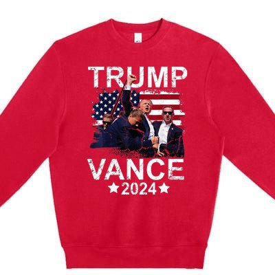 Trump Vance 2024 President Trump Supporter Re Election Premium Crewneck Sweatshirt