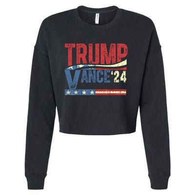 Trump Vance 24 J.D. Vance For President Cropped Pullover Crew