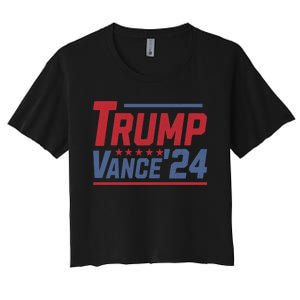 Trump Vance 2024 Donald Trump Funny Gifts Take America Back Women's Crop Top Tee