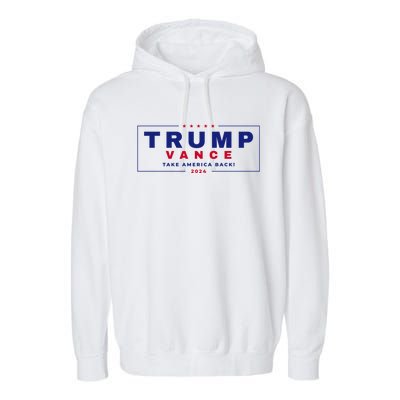 Trump Vance 2024 Donald Trump J.D. Vance Take America Back Garment-Dyed Fleece Hoodie