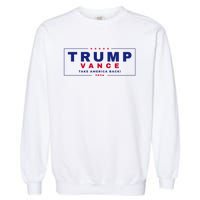 Trump Vance 2024 Donald Trump J.D. Vance Take America Back Garment-Dyed Sweatshirt