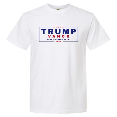 Trump Vance 2024 Donald Trump J.D. Vance Take America Back Garment-Dyed Heavyweight T-Shirt