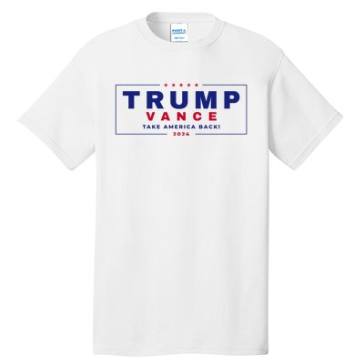 Trump Vance 2024 Donald Trump J.D. Vance Take America Back Tall T-Shirt