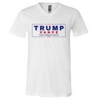 Trump Vance 2024 Donald Trump J.D. Vance Take America Back V-Neck T-Shirt