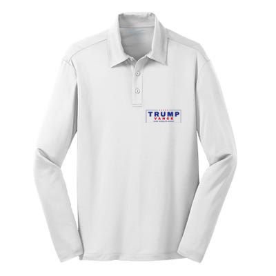 Trump Vance 2024 Donald Trump J.D. Vance Take America Back Silk Touch Performance Long Sleeve Polo