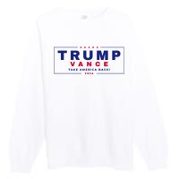 Trump Vance 2024 Donald Trump J.D. Vance Take America Back Premium Crewneck Sweatshirt