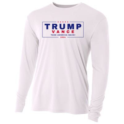 Trump Vance 2024 Donald Trump J.D. Vance Take America Back Cooling Performance Long Sleeve Crew