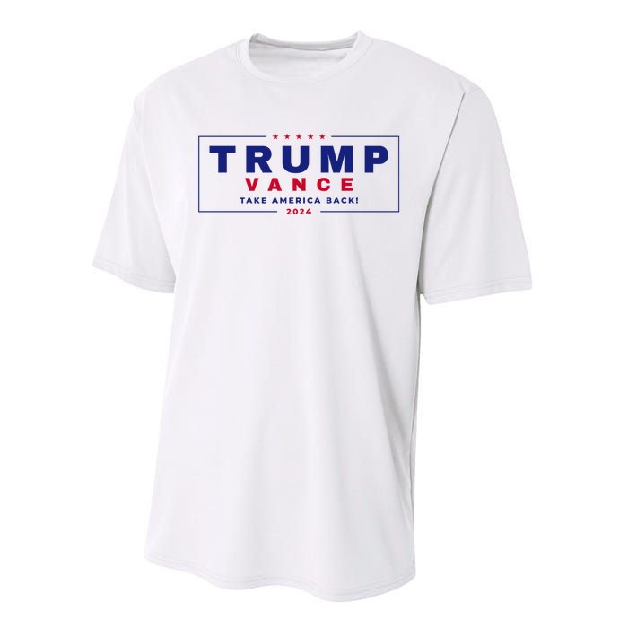 Trump Vance 2024 Donald Trump J.D. Vance Take America Back Performance Sprint T-Shirt